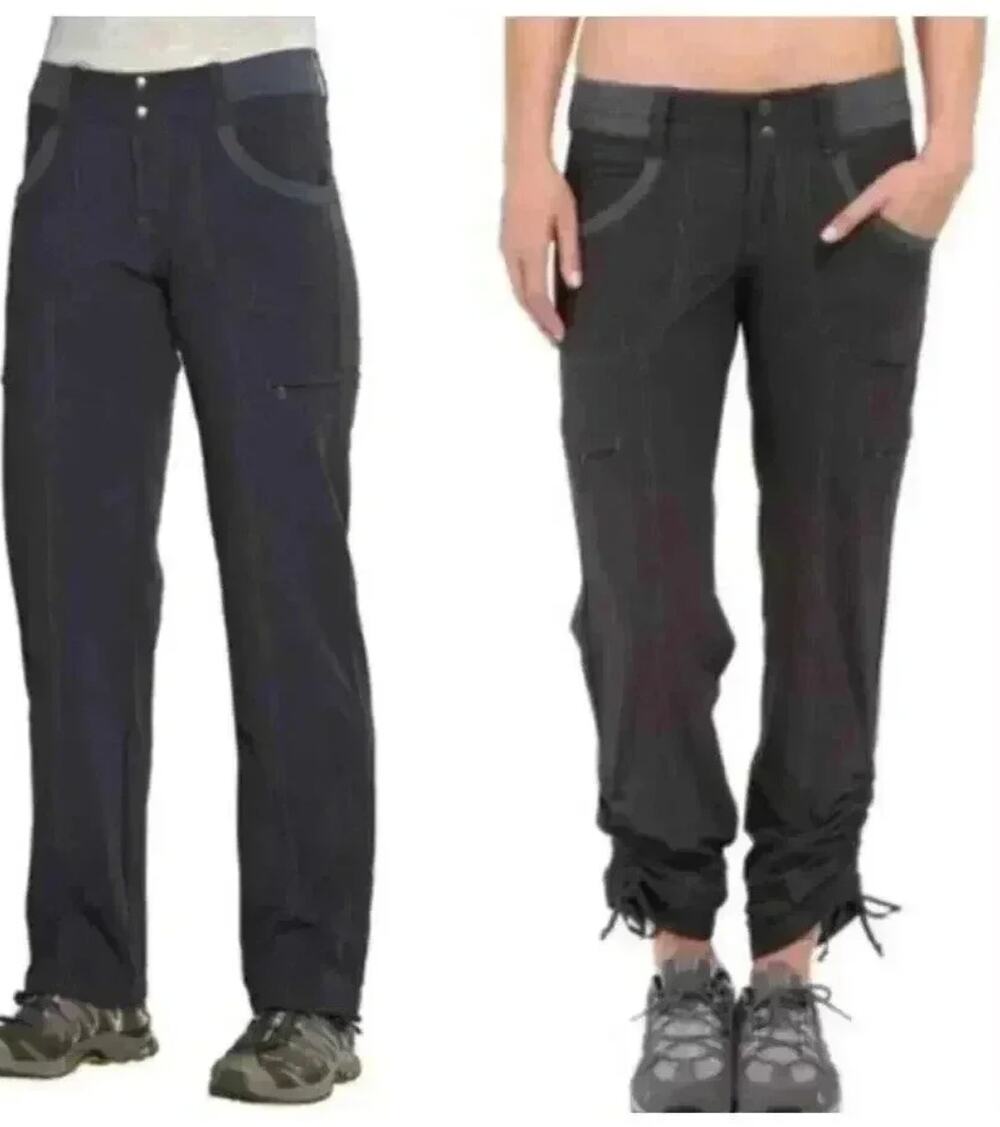 KUHL Women’s Durango Black Cinch Ankle Outdoor Nylon Stretch Cargo Pants Size 10